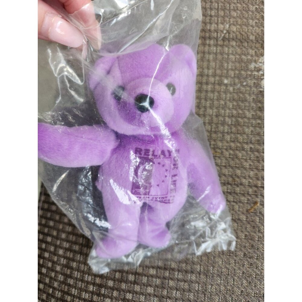 Relay For Life Purple Teddy Bear Plush NWT